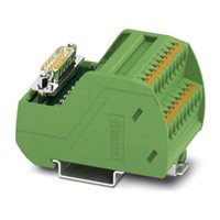 Phoenix Contact VIP-2/PT/D15SUB/M/LED Series Interface Relay Module, 15-Pin Male D-Sub, Push In Terminal , DIN Rail