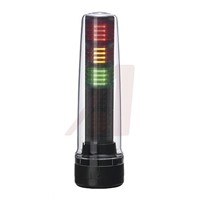Patlite LS7 LED Beacon Tower - With Buzzer, 3 Light Elements, Amber, Green, Red, 24 V dc