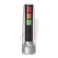 Patlite LS7 LED Beacon Tower - 3 Light Elements, Amber, Green, Red, 24 V dc