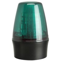 Moflash LEDS100 Green LED Beacon, 20  30 V ac/dc, Flashing, Surface Mount, Wall Mount