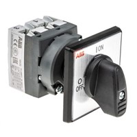 ABB, DPST 2 Position 90 Rotary Switch, 400 V, 25 A, Handle Actuator