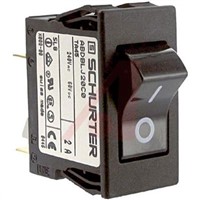 Schurter Snap In Circuit Breaker Switch - 125/250V Voltage Rating, 2A Current Rating