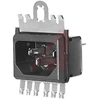 Schurter,10 A, 15 A,125 V ac, 250 V ac Male Snap-In Filtered IEC Connector GRF2.0315.11,Solder None Fuse