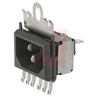 Schurter,10 A, 15 A,125 V ac, 250 V ac Male Snap-In Filtered IEC Connector GRF2.0215.11,Solder None Fuse
