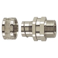 Flexicon Straight, Swivel Cable Conduit Fitting, Brass Nickel Plated 12mm nominal size IP40 M16