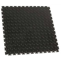 COBA Black Industrial Floor Tile PVC Workfloor With Solid Surface Finish 500mm (Length) 0.5mm (Width) 5mm (Thickness)
