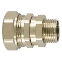 Flexicon Straight, Swivel Cable Conduit Fitting, Brass Nickel Plated 12mm nominal size IP65 M16