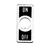 Toggle Switch On-Off Plate for use with On-Off 15/32 in Dia. Mechanical Switches