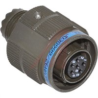 Amphenol, D38999 6 Way Free Hanging MIL Spec Circular Connector Plug, Socket Contacts,Shell Size 9, Quick Coupling