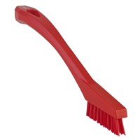Vikan Red 15mm PET Extra Hard Scrub Brush for Around Gaskets, Cleaning Equipment Link Conveyor Belts, Joints on