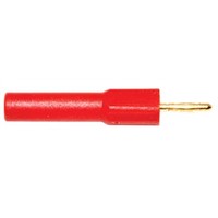 Mueller Electric Red, Male to Female Test Connector Adapter With Brass contacts and Gold Plated - Socket Size: 4mm