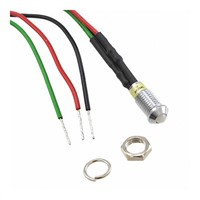Dialight Green, Red Panel LED, Lead Wires Termination, 2 V dc, 6mm Mounting Hole Size
