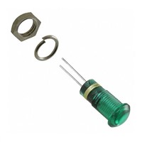 Dialight Green Panel LED, Lead Wires Termination, 2 V dc, 8.3mm Mounting Hole Size