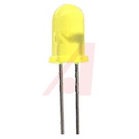 LED Reflector Bulb, bi-pin, Yellow, Single Chip, T-1 3/4 Lamp, 5.59mm dia., 3 V