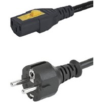 Schurter 2m Power Cable, C13 to CEE 7 / XVII, 10 A, 125 (CSA) V ac, 125 (UL) V ac, 250 (IEC) V ac