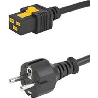 Schurter 2m Power Cable, C19 to CEE 7 / XVII, 16 A, 125 (CSA) V ac, 125 (UL) V ac, 250 (IEC) V ac
