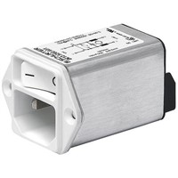 Schurter,4A,250 V ac Male Panel Mount Filtered IEC Connector 2 Pole DC12.3202.031 ,Quick Connect