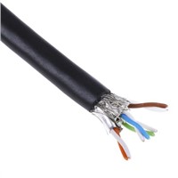 Harting Shielded Cat6a Cable 50m, Flame Retardant, Black
