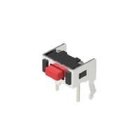 Red Button Tactile Switch, Single Pole Single Throw (SPST) 50 mA Snap-In