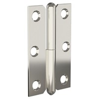 Pinet Nickel Plated Steel Butt Hinge Screw, 80mm x 50mm x 1.5mm