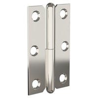 Pinet Nickel Plated Steel Butt Hinge Screw, 80mm x 50mm x 1.5mm