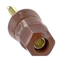 Superior Electric 30A, Red Binding Post With Brass Contacts and Gold Plated - 12.7mm Hole Diameter