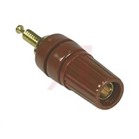 Superior Electric 15A, Red Binding Post With Brass Contacts and Gold Plated - 9.52mm Hole Diameter