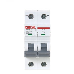GYM9 2P 10KA MCB from GYM9-10KA-2P-63A-D High Breaking Capacity Miniature Circuit Breaker with CE Certificate by GEYA