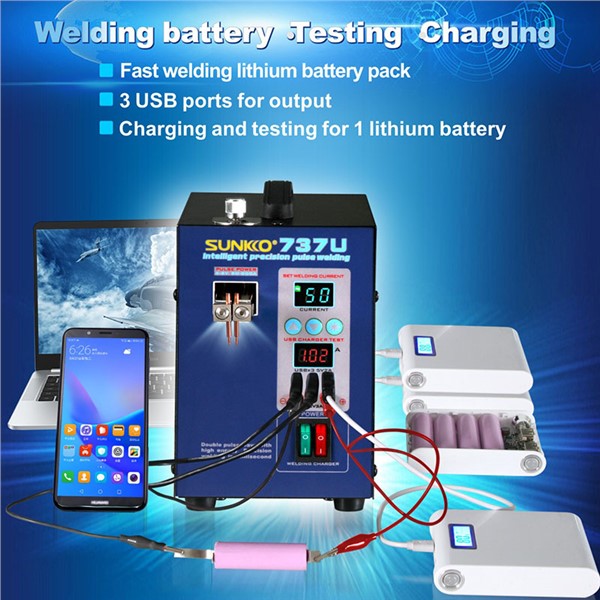 SUNKKO 737U Double Digital Display + Single-mode Spot Welding Battery Pack Dedicated Spot Welding Machine