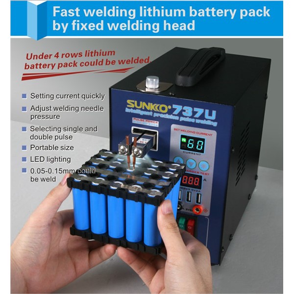 SUNKKO 737U Double Digital Display + Single-mode Spot Welding Battery Pack Dedicated Spot Welding Machine