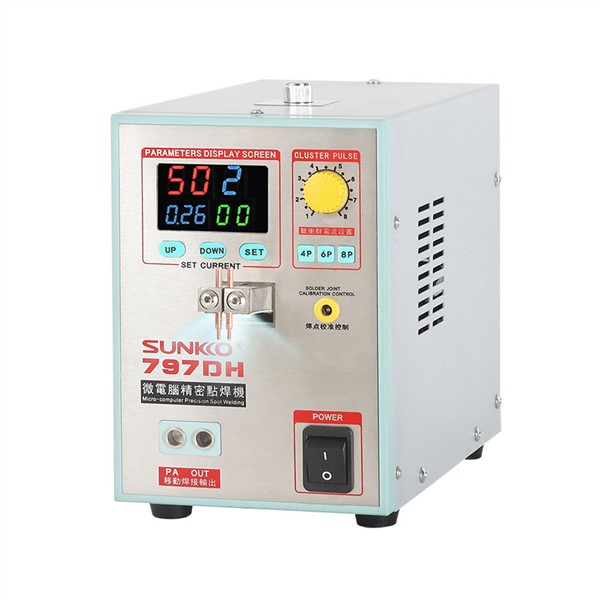 SUNKKO S797DH 220V Spot Welding Machine With Handheld 70B Spot Welding Pen Precision Pulse Spot Welder