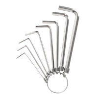 Deli Set of 8 hexagonal pieces with flat head for lifting ring, 1.5-6mm, DL2171