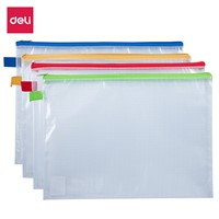 Deli E5596 Zip Bag PVC Mesh Zip Bag A4 4C