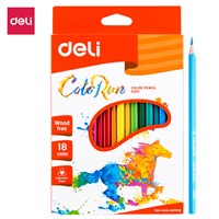 Deli EC00110 Colored Pencil Plastic 18 Colors Pencil