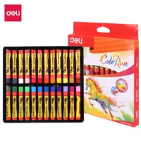 Deli EC20220 24 Colors Oil Pastel Smooth Writing Plastic Crayon