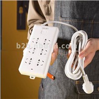 Deli Extension Cord Socket (White), 6 combination hubs-3m, T18260