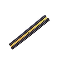 SAFEWARE, Rubber Wall Anti-collision Protector 100165cm Rubber Material Yellow and Black Reflective with Installation Accessories, 10000