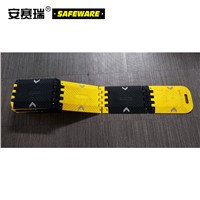 SAFEWARE, Folding Portable Speed Bumps Unfold Size 300252.5cm Plastic Material Yellow/Black Including Storage Bag, 11025