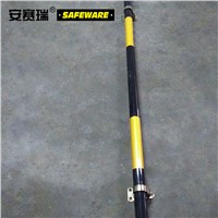 SAFEWARE, Steel Wheel Locator 76mmx2m Galvanized Steel Pipe Yellow/Black Including Installation Accessories, 11031