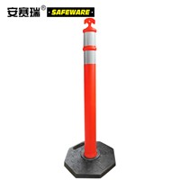 SAFEWARE, Reflective Warning Isolation Column Chassis 42  Height 110cm Red and White Reflective Rubber Chassis, 11205