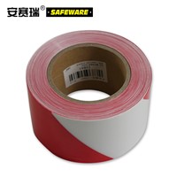 SAFEWARE, Warning Isolation Tape (Red and White Stripe) 7cm130m PE Material, 11641