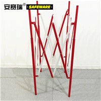 SAFEWARE, Movable Adjustable Manhole Fence (Red/White) Unfold Size 13013078cm Steel Material Red/White, 11702