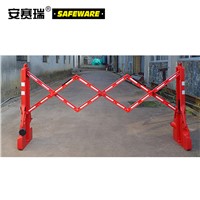 SAFEWARE, Portable Plastic Adjustable Guardrail Height 105cm Length Range 0.13-2.3m Plastic Material with LED Warning Light and Water Injection Function, 11706
