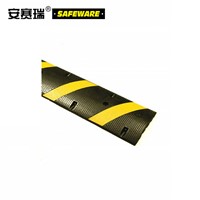 SAFEWARE, Twill Reflective Rubber Speed Bump 122305cm Yellow/Black Rubber Material Including Installation Accessories, 11724