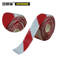 SAFEWARE, Heavy Duty Marking Tape (Red/White) 5cm30m 1mm Thick PVC Material, 11755