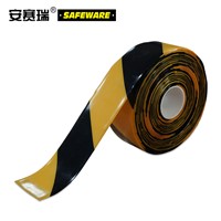 SAFEWARE, Heavy Duty Marking Tape (Yellow/Black) 10cm30m 1mm Thick PVC Material, 11757