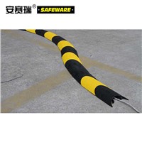 SAFEWARE, Deformable Cable Protection Belt 100152.5cm ABS Material Yellow/Black Each Composed of 8 Components, 11883