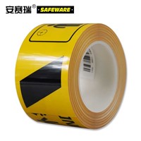 SAFEWARE, Warning and Marking Tape (Please Wait Behind the Line) 75mm22m PET Material, 11989