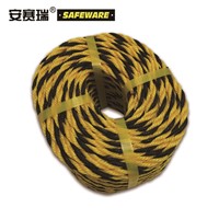 SAFEWARE, Yellow and Black Warning Rope  1cmx50m Nylon Material Yellow/Black, 14106