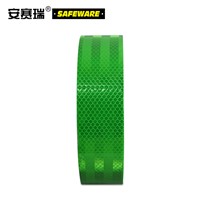 SAFEWARE, Lattice Reflective Warning Tape (Green) 5cm50m Lattice Reflective Material, 14356